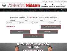 Tablet Screenshot of colonialnissan.com